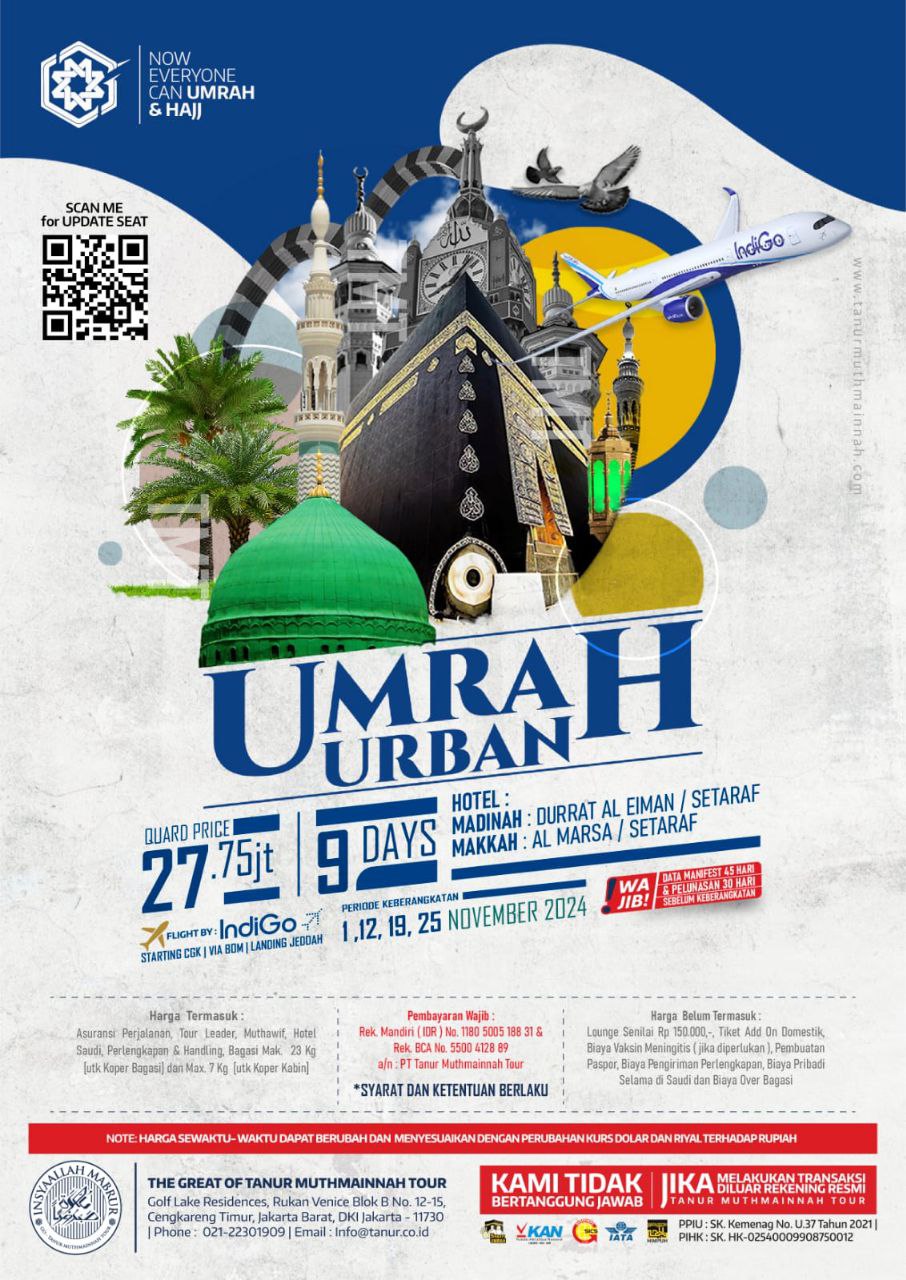 Umrah Urban 09 Hari November 2024